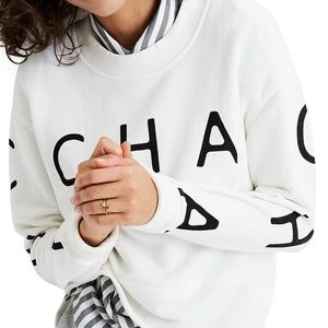 Madewell “Cha Cha Cha” Raw-edge Sweatshirt